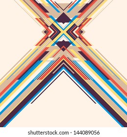 abstracción futurista con formas geométricas. Ilustración vectorial.