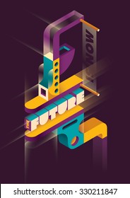 Futuristic abstraction. Vector illustration.