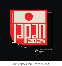 Futuristic aesthetic illustration of japan edition t shirt design, vector graphic, typographic poster or tshirts street wear and Urban style