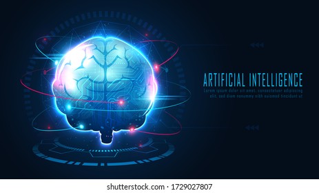 Futuristisches Ai-Gehirn-Konzept für zukünftige Technologie-Kunstwerke 