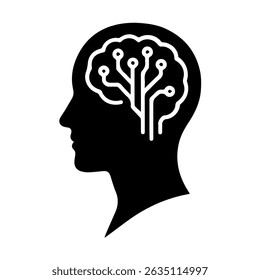 Futuristic AI Human Brain Vector Technology and Intelligence Concept