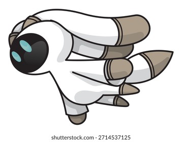 Futuristische AI-Roboter-Charaktergrafik