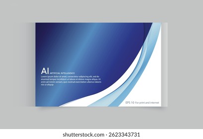 Futuristic AI technology background with colorful abstract gradient lines on black and white split background, ideal for presentations, banners, and web design