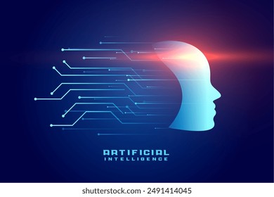 futuristic ai web tech concept wallpaper with circuit lines design vector