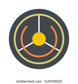 Futuristic aim target icon. Flat illustration of futuristic aim target vector icon for web isolated on white
