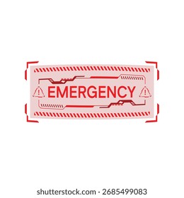 Diseño conceptual de alerta futurista con elemento hud aislado