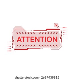Diseño conceptual de alerta futurista con fondo de elemento hud