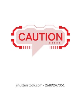 Futuristic alert conceptual layout with hud element graphic