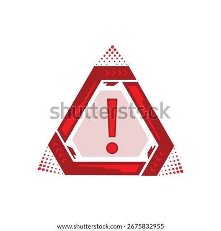 Futuristic alert symbol technology frame interface hud vector