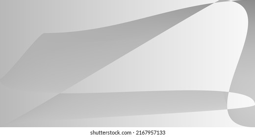 Futuristic Alluminium Grey Smooth Office Background. Dynamic Layers Gray Fluid Smooth Surface. Technology Monochromatic Digital Silver Gradient Mesh. Modern Shape Metallic Minimal Illustration.