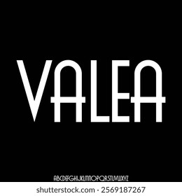 futuristic alphabet font vector set