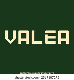 futuristic alphabet font vector set