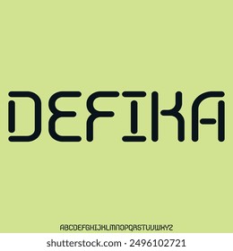 futuristic alphabet font vector typeset
