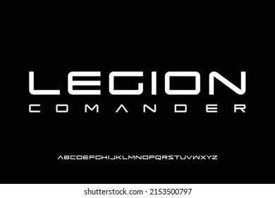 Futuristic alphabets display font vector