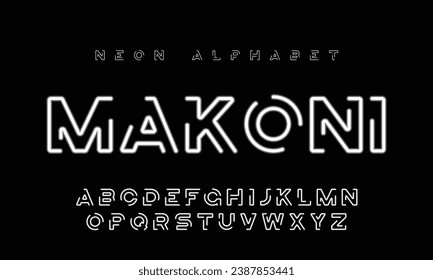Futuristic ancient modern techno sci fi display font, abstract geometric stencil expanded alphabet, clean monospaced letter set rave typeface