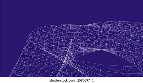 Futuristic architecture. Abstract building construction