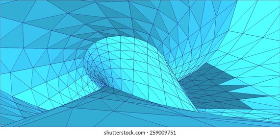 Futuristic architecture. Abstract building construction