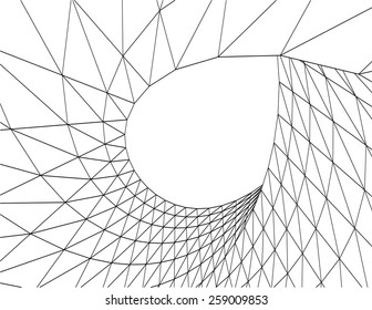 Futuristic architecture. Abstract building construction