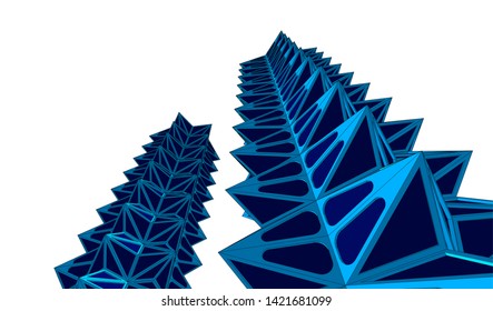 
Futuristic architecture, vector 3d illustration
