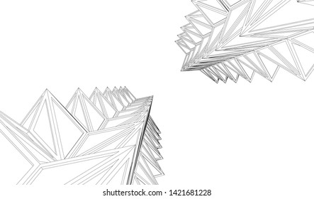 
Futuristic architecture, vector 3d illustration
