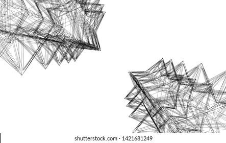 
Futuristic architecture, vector 3d illustration