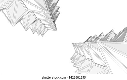 
Futuristic architecture, vector 3d illustration