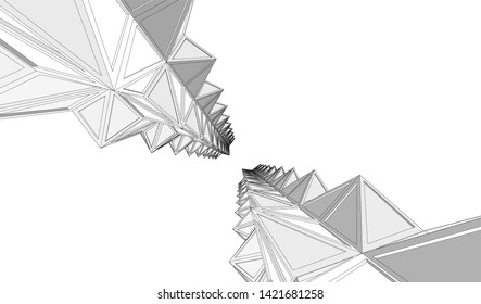 
Futuristic architecture, vector 3d illustration