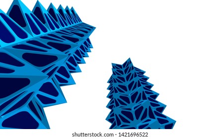Futuristic architecture, vector 3d illustration