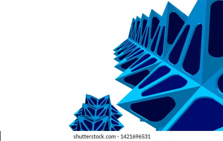 Futuristic architecture, vector 3d illustration