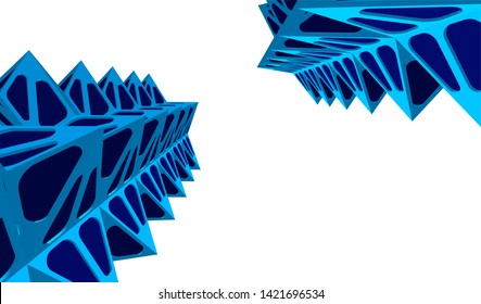 Futuristic architecture, vector 3d illustration