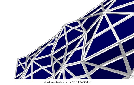 Futuristic architecture, vector 3d illustration