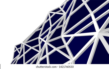 Futuristic architecture, vector 3d illustration