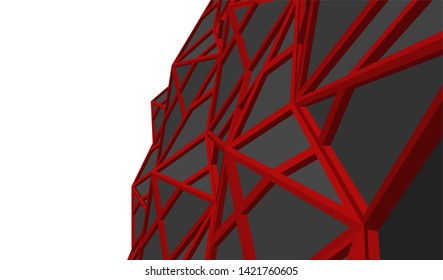 Futuristic architecture, vector 3d illustration