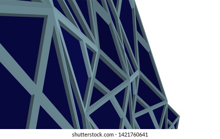 Futuristic architecture, vector 3d illustration