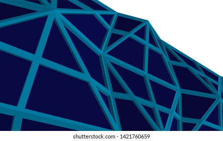 Futuristic architecture, vector 3d illustration