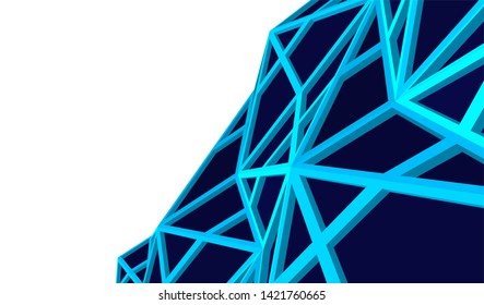 Futuristic architecture, vector 3d illustration