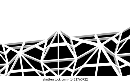 Futuristic architecture, vector 3d illustration