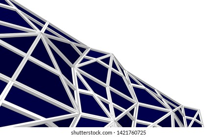 Futuristic architecture, vector 3d illustration