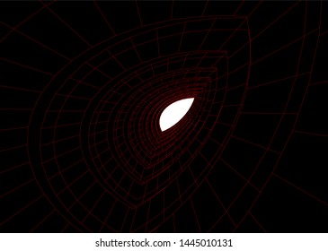 Futuristic architecture vector 3d illustration