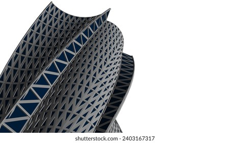 
Futuristic architecture vector 3d illustration