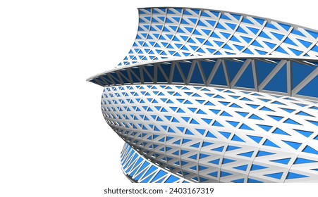 
Ilustración 3d del vector de arquitectura futurista