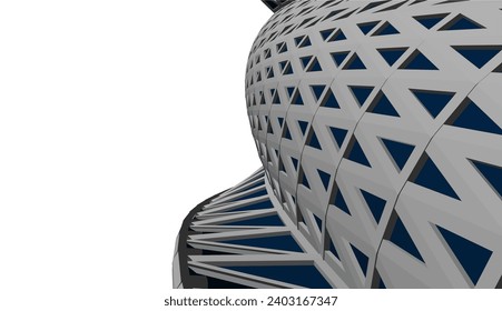 
Futuristic architecture vector 3d illustration