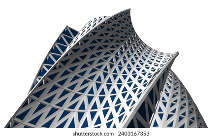 
Futuristic architecture vector 3d illustration