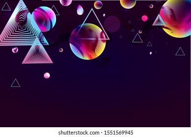 Futuristic art neon abstraction background cosmos new art 3d starry sky glowing galaxy