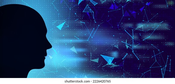 Futuristic Artificial intelligence concept. Cyber mind vector