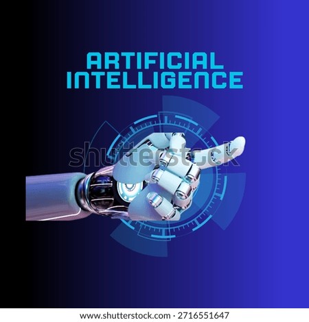 Futuristic Artificial Intelligence and Robotics Concept: Digital Transformation and AI Business Innovation Illustration