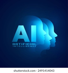 futuristic artificial intelligence sci fi tech background design vector