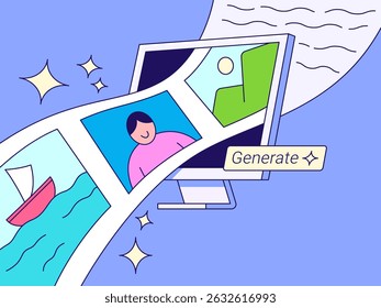Futuristic Artificial Intelligence Technology, Generated Content Using AI