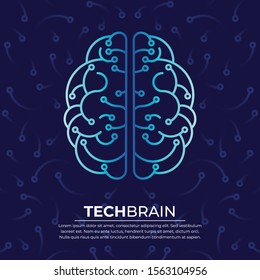 Futuristic Artificial Intelligence Technology Humain Brain Concept