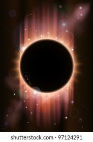 A futuristic ascience fiction eclipse background concept